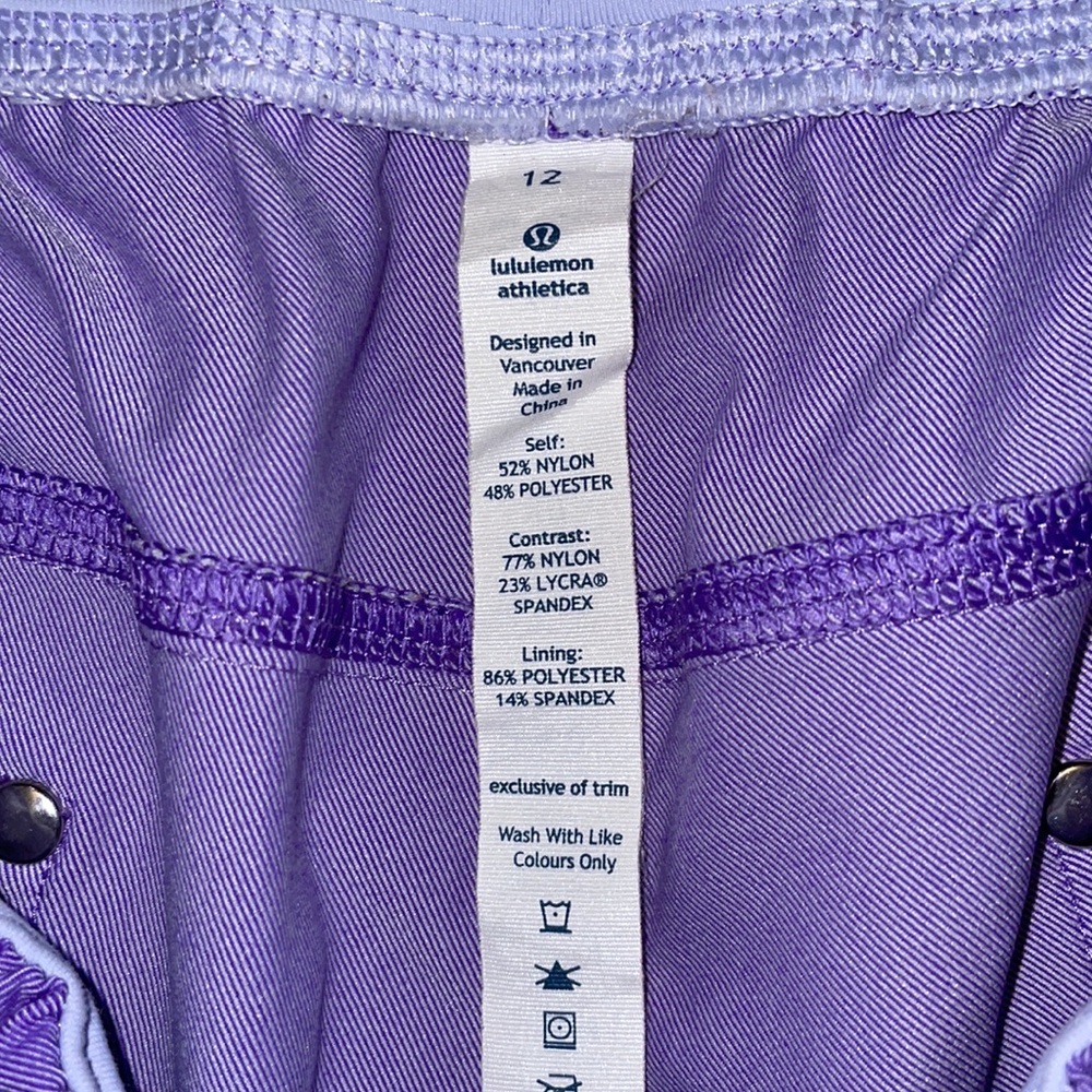 LuLuLemon Women’s Purple shorts. Size 12 - Picture 2 of 6